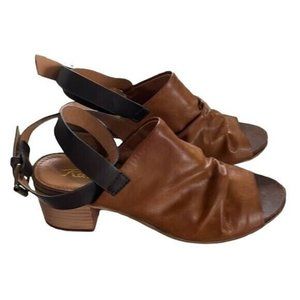 Rebels Womens Linden Peep-Toe Sandals Shootie Bootie Size 8 Brown Camel EUC